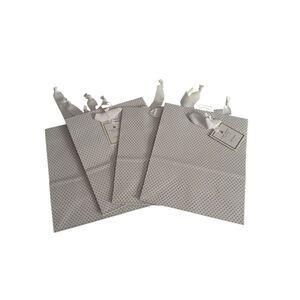 Sugar paper Elegant  Polka Dot Gift Bags with Satin Handles - Set of 4 NWT